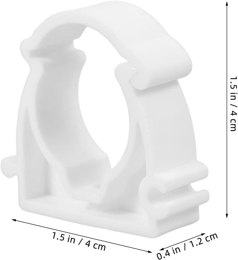 LABRIMP 100pcs Heavy Duty Plastic Pipe Clamps U-shape Tube Buckles White Pvc 1 Inch for Water and Plumbing Installation - Image 2