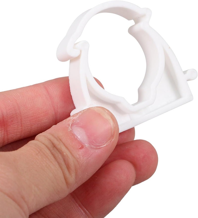 LABRIMP 100pcs Heavy Duty Plastic Pipe Clamps U-shape Tube Buckles White Pvc 1 Inch for Water and Plumbing Installation - Image 4