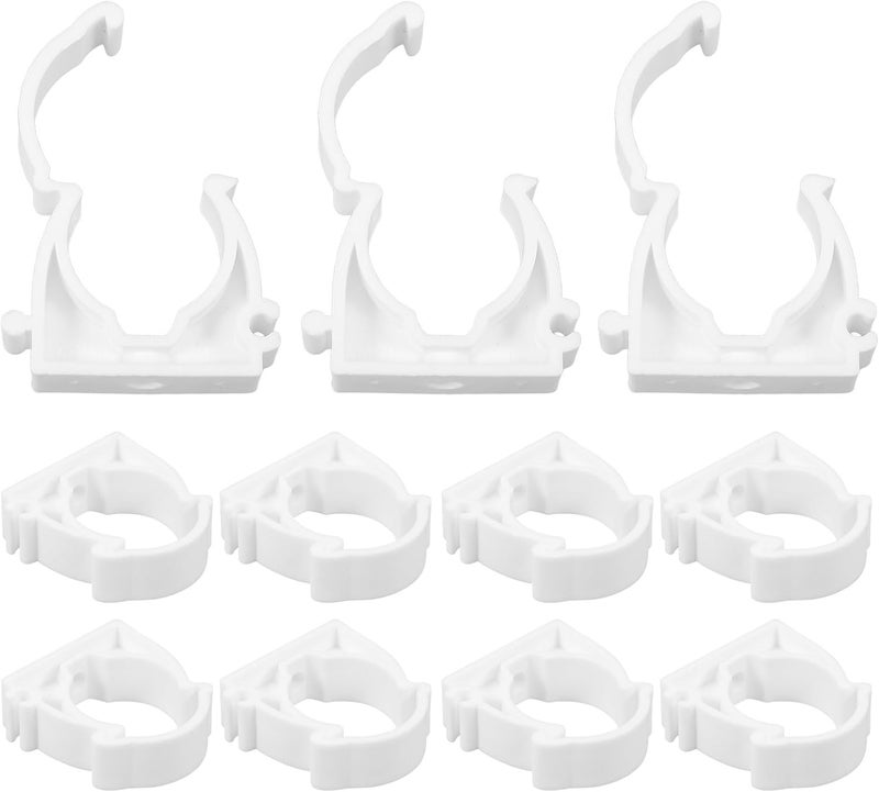 LABRIMP 100pcs Heavy Duty Plastic Pipe Clamps U-shape Tube Buckles White Pvc 1 Inch for Water and Plumbing Installation - Image 1