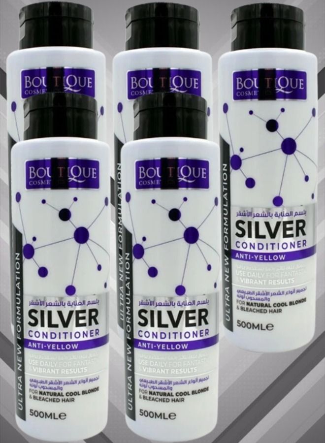 BOUTIQUE 5 Pieces Conditioner For Blonde, Bleached And Gray Hair 500ml