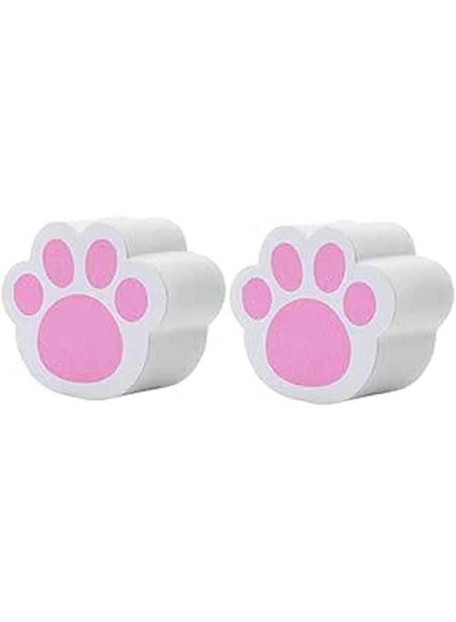 2Pcs Cartoon Cat Claw Scrubber Multipurpose Cleaner For Glass Tile And Pet Grooming - Image 1