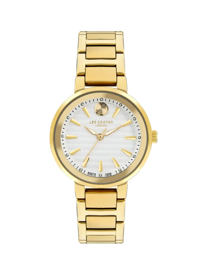 لي كوبر Women's Watch, Analog Display and Metal Strap - LC07972.130, Gold