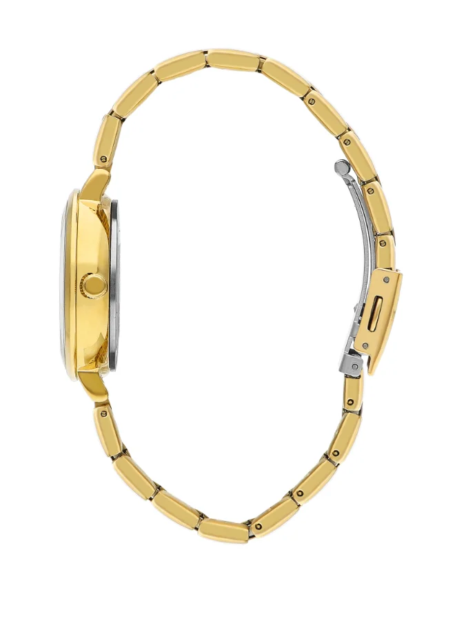 لي كوبر Women's Watch, Analog Display and Metal Strap - LC07972.130, Gold