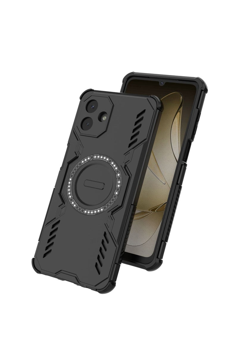 غطاء هاتف مغناطيسي مناسب لـ Samsung A07 4G مع تبريد حراري - حماية دقيقة وتفريغ حرارة، بتصميم دقيق ومحول مغناطيسي. - Image 3