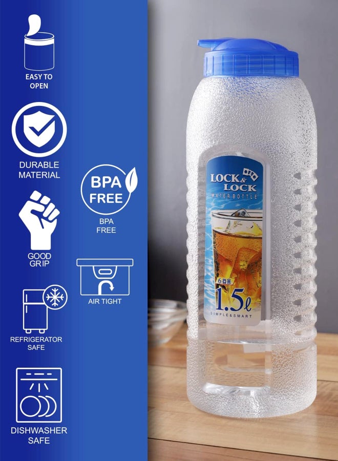 LocknLock Aqua Water Bottle 1.5L , BPA-Free PET Bottle with Flip-Top Lid, Airtight Leakproof, Durable & Portable Drinking Bottle for Gym, Office, Travel & Outdoor Use - Image 4