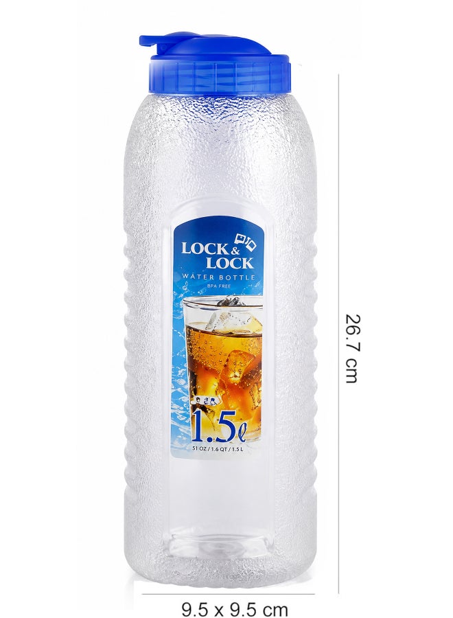 LocknLock Aqua Water Bottle 1.5L , BPA-Free PET Bottle with Flip-Top Lid, Airtight Leakproof, Durable & Portable Drinking Bottle for Gym, Office, Travel & Outdoor Use - Image 2