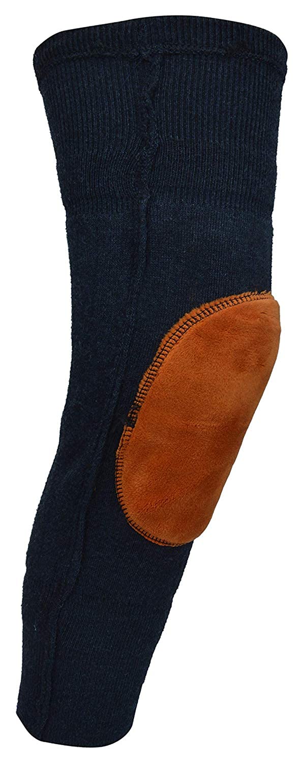 HIVER Adult Acrylic Woolen Leg Warmers Stocking Footless Long Socks Over Knee Long Leg Warmers For Men And Women- Unisex (Black) - Image 4