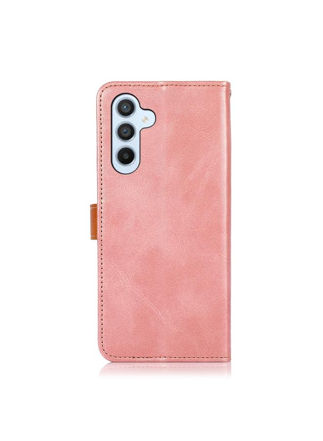 اس-توب جراب لهاتف Samsung Galaxy A05s 4G من KHAZNEH، جراب هاتف من الجلد ثنائي اللون وملمس جلد البقر - Image 3