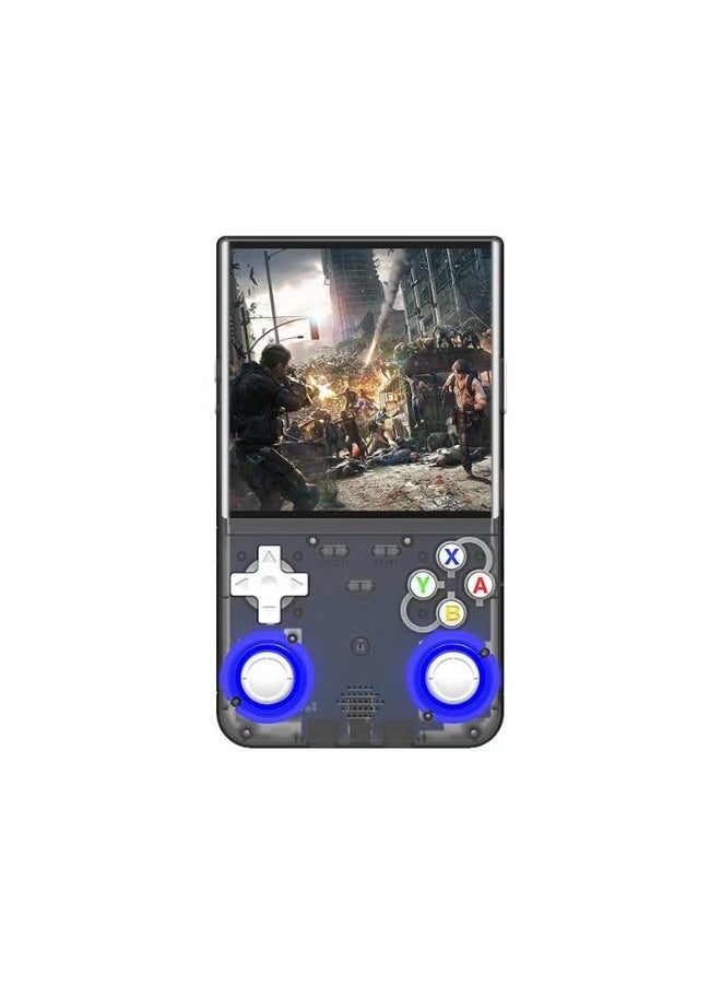 JAJEEK R36 Ultra Retro Handheld Game Console – 4.0-Inch IPS Screen, 64GB Built-In Storage, 20,000+ Classic Games, 20+ Emulator Support, 3000mAh Rechargeable Battery, Linux System, Portable Pocket Arcade Gaming Device in Transparent Black for Travel & Retro Fun - Image 1