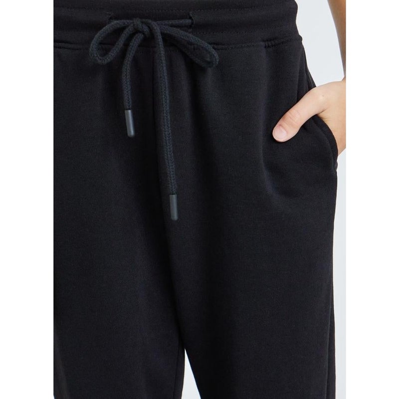aaa Black Cotton Joggersttt - Image 4