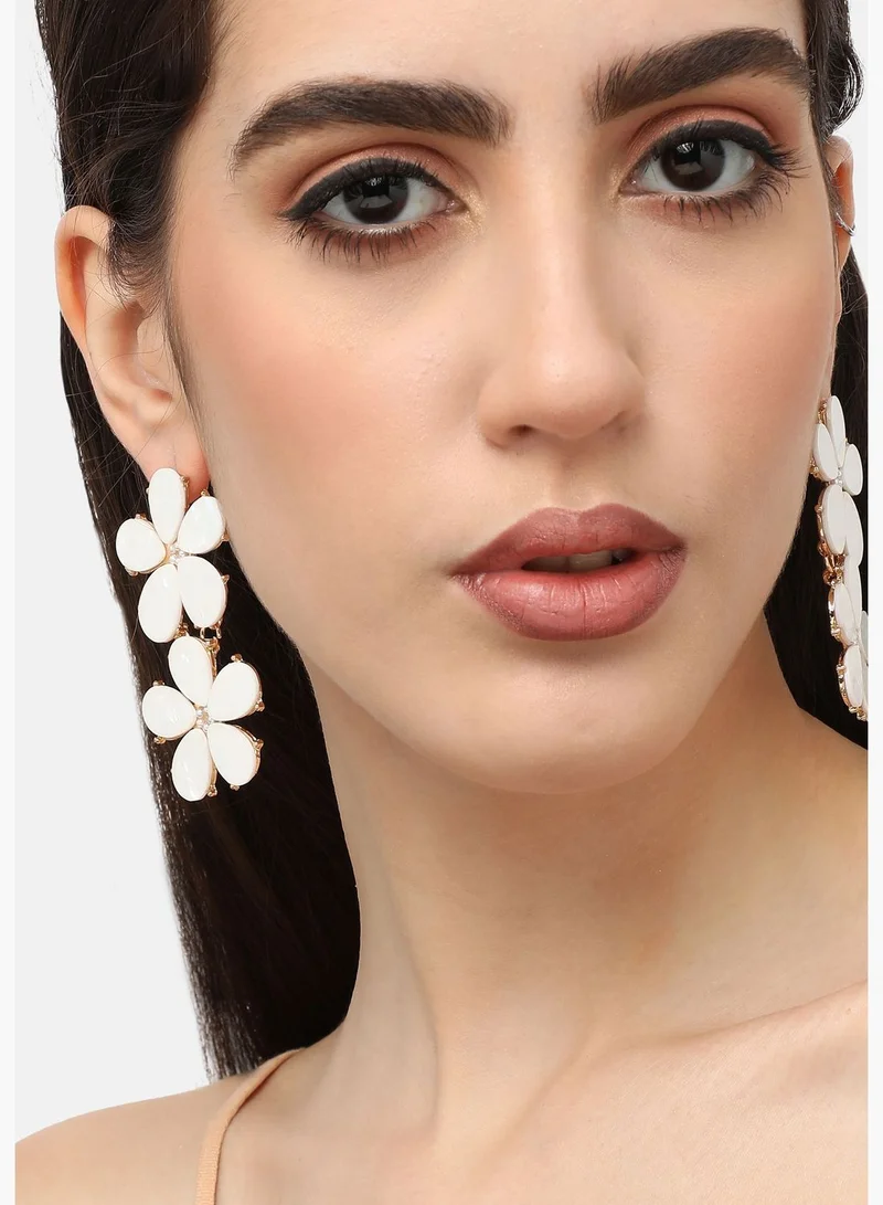 سوهي اقراط متدلية مزينة مطلية بالذهب للحفلات للنساء