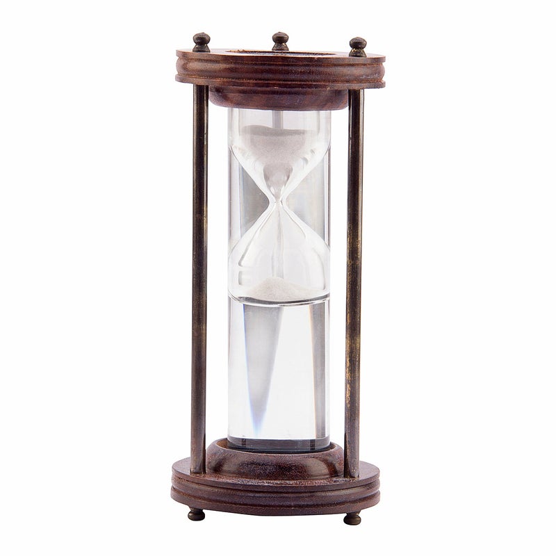 Kartique Kartique Antique Style Royal Navy London Sand Timer Floating in Water Hour Glass Clock Ideal for Exercise Tea Making Nautical Décor Height 8 inches