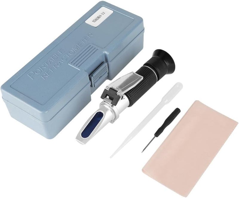 Wal front Professional Hand Held Accurate Refractometer Salinity Refractometer 0-100‰ Cutting Oil Fluid Refractometer 0-32%(#1) - Image 1