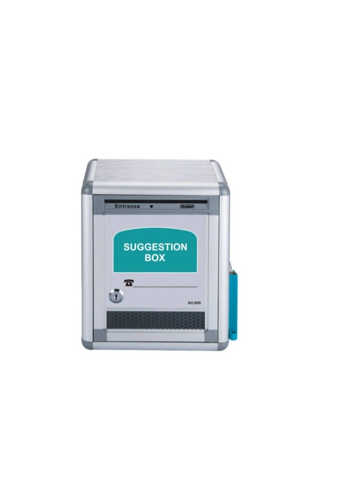 Glosen B09 Suggestion Box with security lock Aluminum 220X120x290 Silver - Image 1