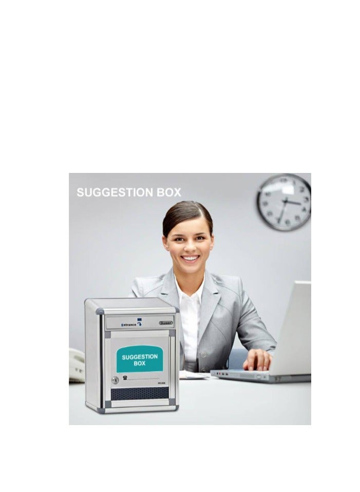 Glosen B09 Suggestion Box with security lock Aluminum 220X120x290 Silver - Image 2