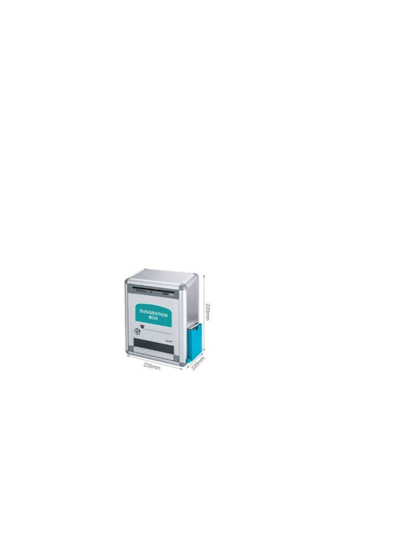 Glosen B09 Suggestion Box with security lock Aluminum 220X120x290 Silver - Image 3