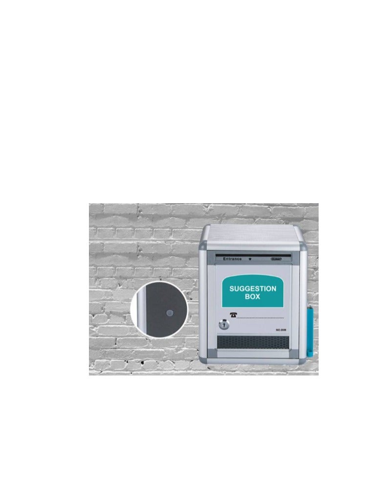 Glosen B09 Suggestion Box with security lock Aluminum 220X120x290 Silver - Image 5