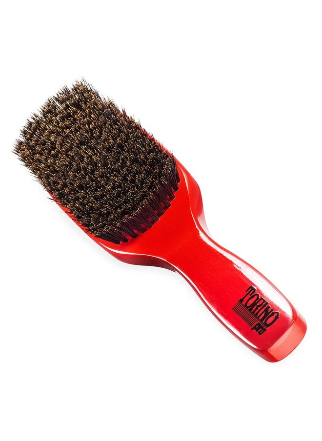TORINO PRO WAVE BRUSHES BY BRUSH KING - Torino Pro Wave Brush 1360 By Brush King Firm Soft 11 Row Long Handle 360 Waves Brush - Image 1