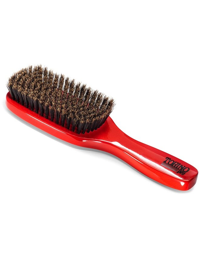 TORINO PRO WAVE BRUSHES BY BRUSH KING - Torino Pro Wave Brush 1360 By Brush King Firm Soft 11 Row Long Handle 360 Waves Brush - Image 1
