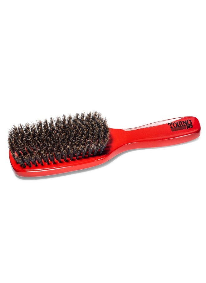TORINO PRO WAVE BRUSHES BY BRUSH KING - Torino Pro Wave Brush 1360 By Brush King Firm Soft 11 Row Long Handle 360 Waves Brush - Image 1