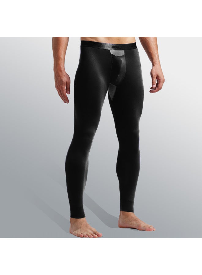 Austrian Element ملابس داخلية رجالية طويلة مع فصل الرصاصة، ملابس داخلية رجالية مرنة نحيفة مع جيب، بنطلونات أساسية دافئة للشباب في الخريف والشتاء - Image 1