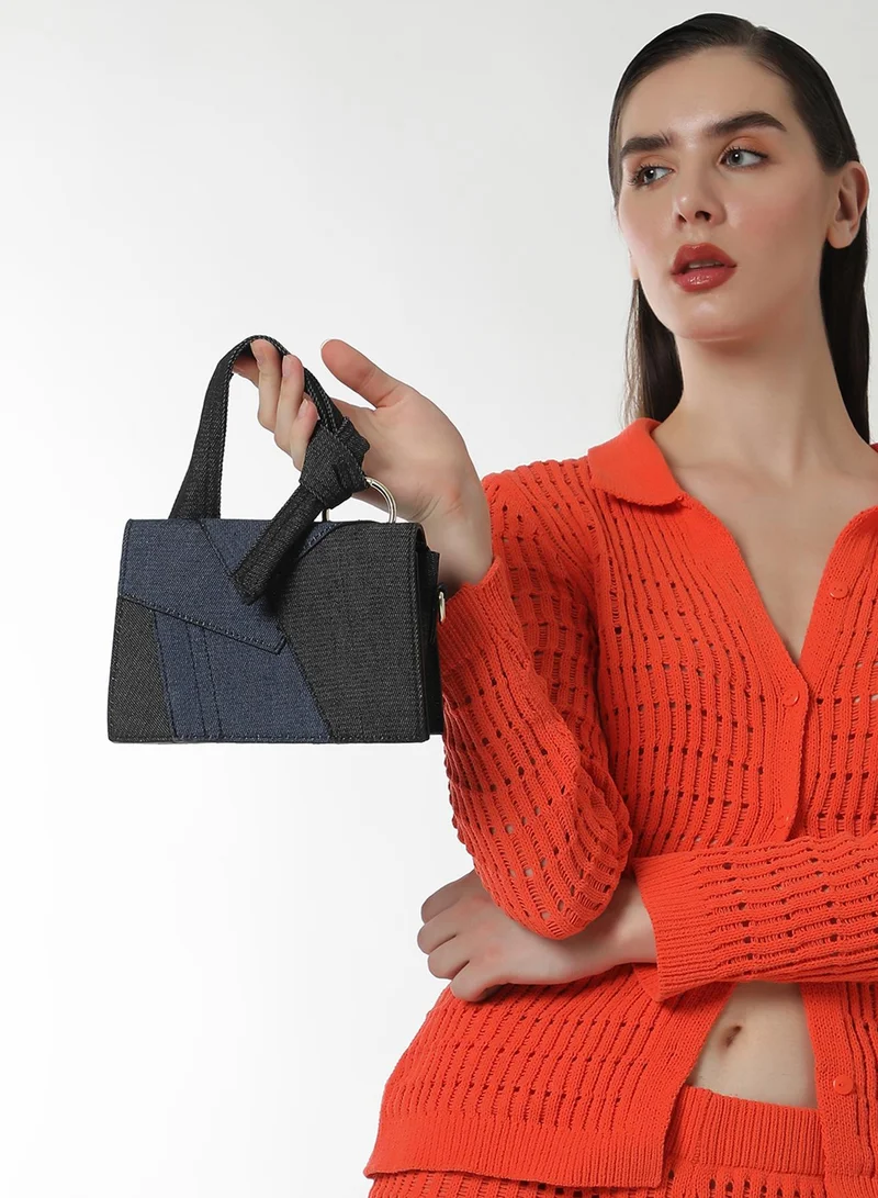 صوص هاوت حقيبة يد بحزام دنيم - كحلي