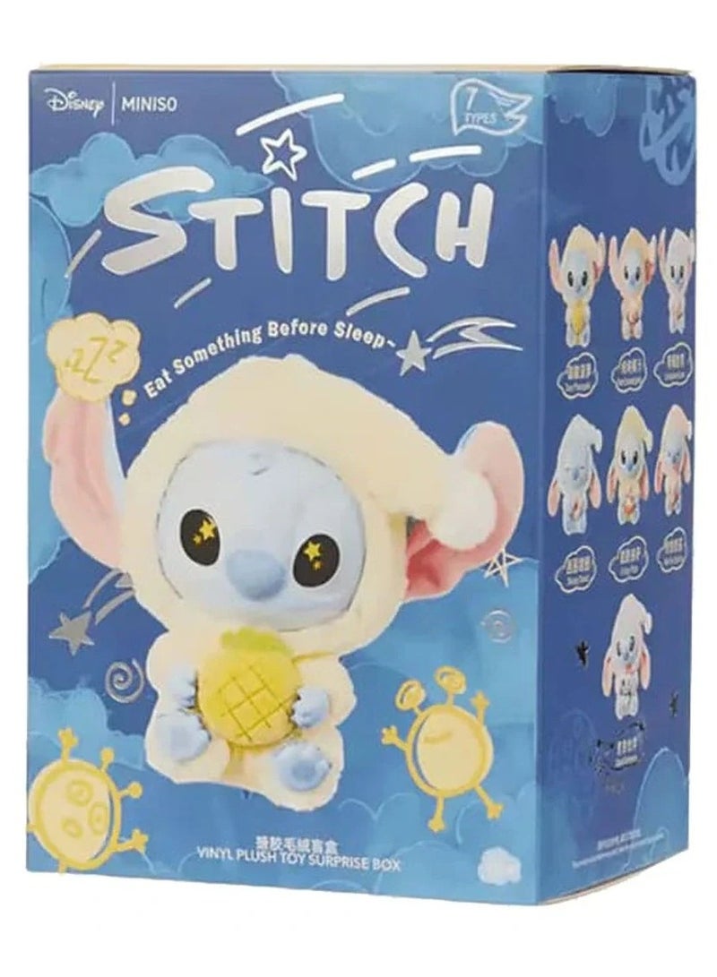 STITCH Authentic “Eat Something Before Sleep” Cute Vinyl Plush Toy Surprise Box – Blind Box Collectible  - Image 1