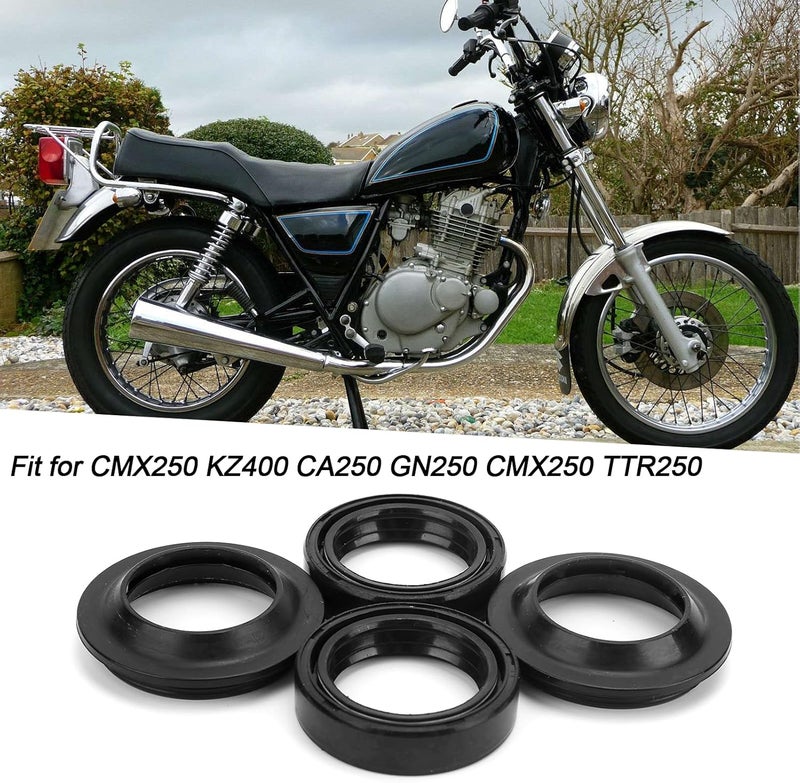 woobles Dust Seal Kit, 4pcs Front Fork Damper Dust Oil Seals Fit for CMX250 KZ400 CA250 GN250 CMX250 TTR250 Motorcycle - Image 2