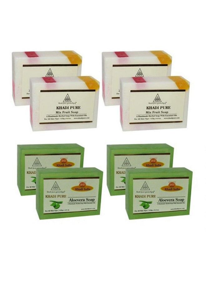 Khadi Pure Aloe Vera & Mix Fruit Soap 125 Ml (Pack Of 8)  - Image 1
