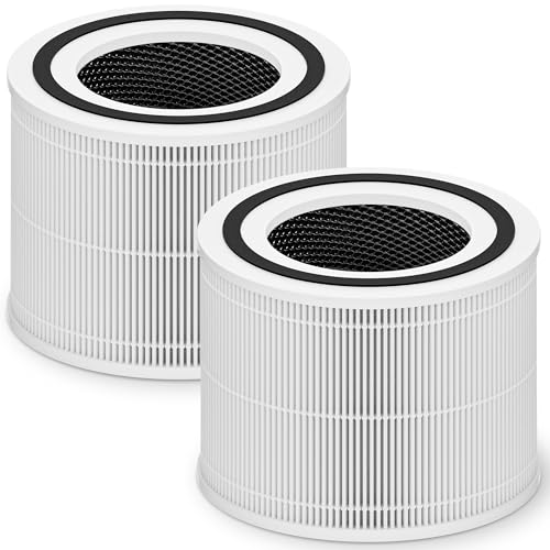 PETOX Core 300 Replacement Filter for LEVOIT Core 300 Core 300-P Core 300S Vortex Air Air Purifier, 3-in-1 H13 Grade True HEPA High-Efficiency Activated Carbon, Core 300-RF, 2 Pack, White - Image 1