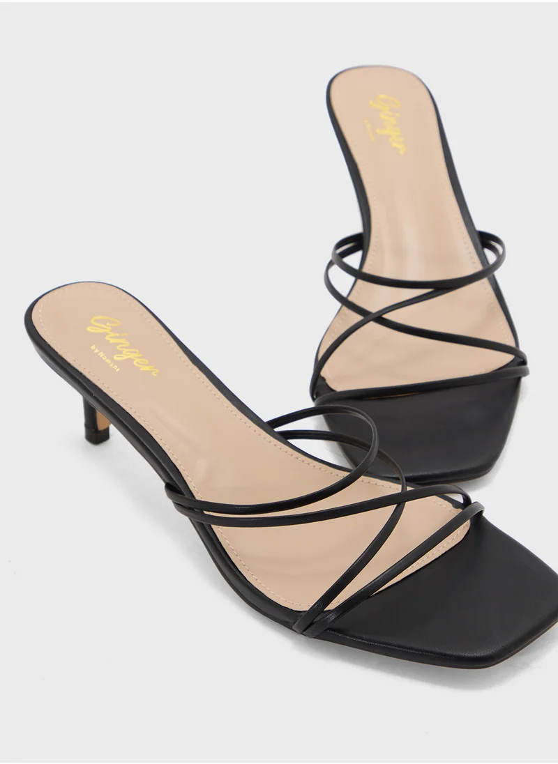 Ginger Strappy Backstrap Heel Sandal