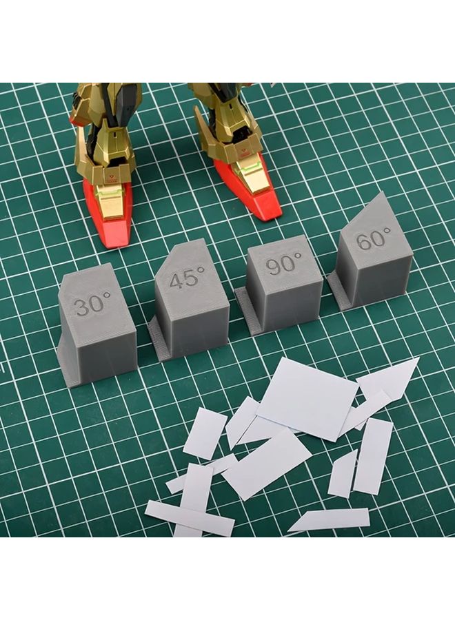 Angle Grinder Tool Set Of 4 Pieces Gray For Model Making And DIY With 30 45 60 90 Degree Grinding Angles - Image 4