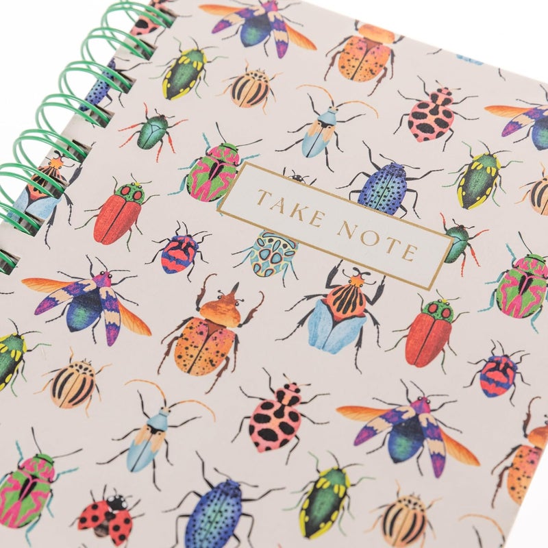 Graphique Beetles Hardbound Spiral Journal, 160 Ruled Pages Hard Cover Notebook, Diary, Lists, Record Month and Date, Premium Paper, 6” x 8” - Image 3