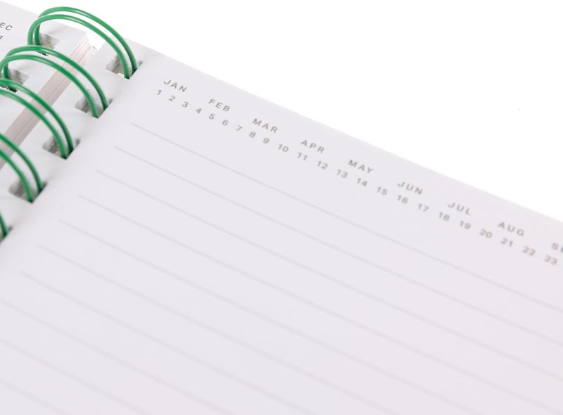 Graphique Beetles Hardbound Spiral Journal, 160 Ruled Pages Hard Cover Notebook, Diary, Lists, Record Month and Date, Premium Paper, 6” x 8” - Image 2