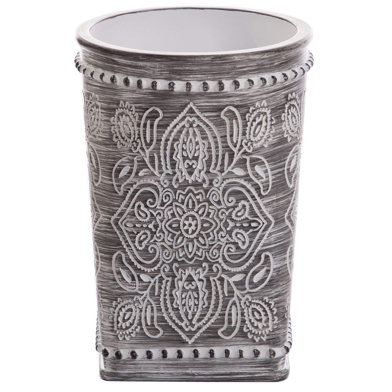 BINO BINO Kitchen Utensil Holder for Countertop  Grey Wildflower - Utensil Caddy countertop utensil holder Utensil Crocks for kitchen Cooking Utensil Holder Kitchen Utensils Holder Spatula Holder - Image 1