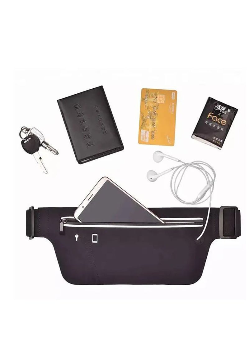 Generic Waist bag for sports, travel and running Black  - Image 2