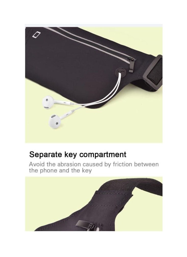 Generic - Waist bag for sports, travel and running Black - Image 1