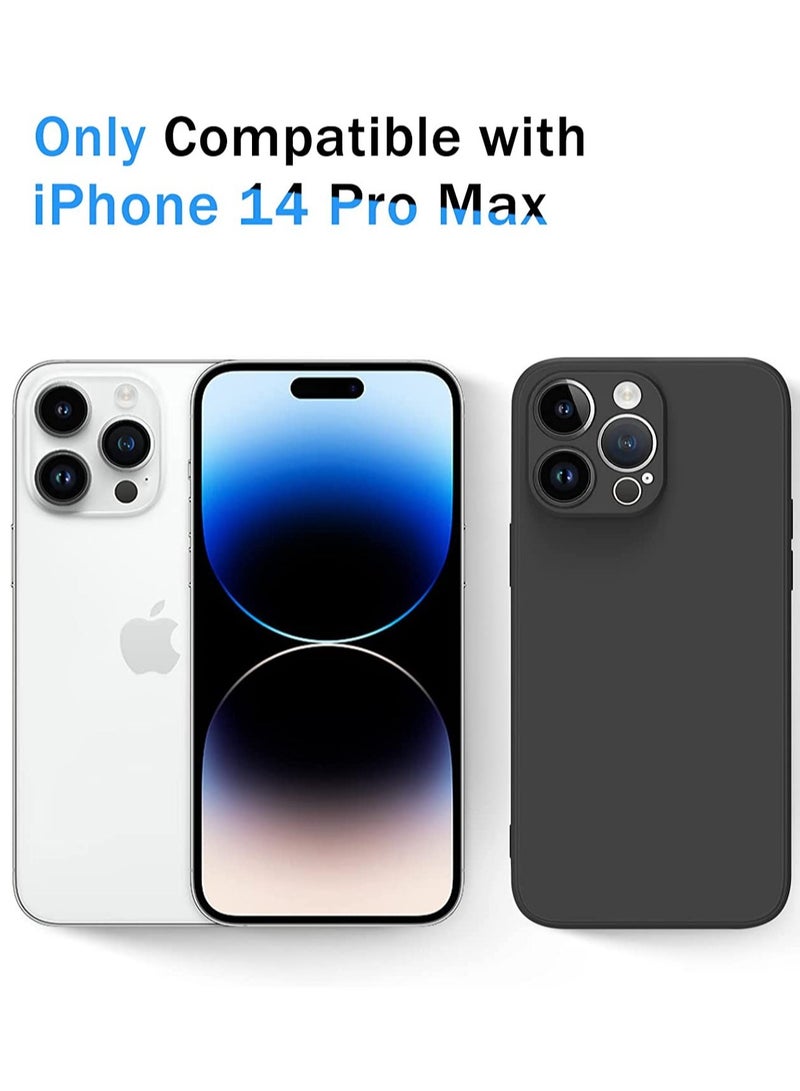 ELTRAZONE 2 PCS of Silicone Protective Case, Compatible With iPhone 14 Pro Max 6.7 “, Full Body Protection, Shock -proof Soft Liquid Silicone Protective Case (Black/Navy Blue) - Image 2