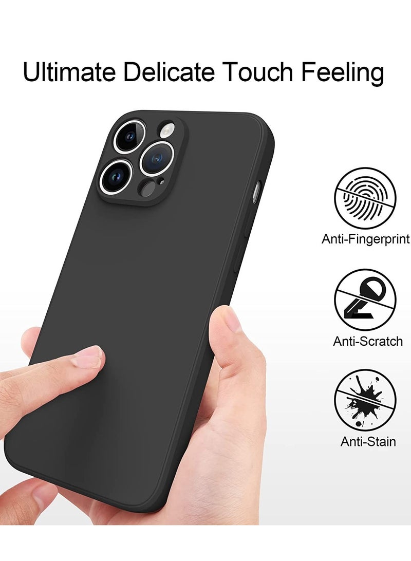 ELTRAZONE 2 PCS of Silicone Protective Case, Compatible With iPhone 14 Pro Max 6.7 “, Full Body Protection, Shock -proof Soft Liquid Silicone Protective Case (Black/Navy Blue) - Image 5