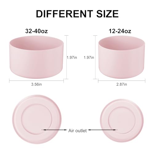 CHEETAH Protective Boot for Hydroflask Water Bottle 12oz - 24oz, BPA Free Bottom Silicone Sleeve Cover, Compatible with All Water Bottles with Bottom Width of 2.87in (12-24oz,Pink) - Image 3