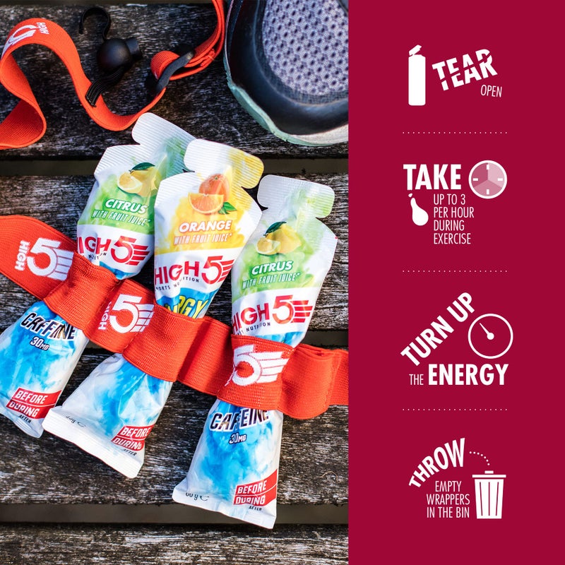 High5 Energy Gel Aqua - Quick Release Sports Gels to Power Muscles for Peak Performance - Natural Fruit Juice & Caffeine-Free - Energy Boost for Running, Cycling and Endurance (Berry, 20 x 66g) - Image 4