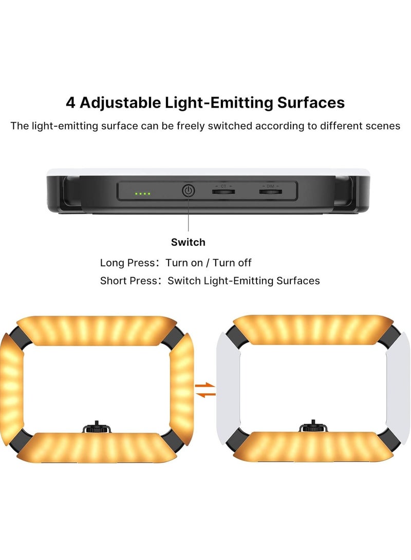 يولانزي حامل فيديو ULANZI للهواتف الذكية مزود بإضاءة، مثبت محمول للهاتف المحمول مع ضوء حلقي، ضوء سيلفي 8500 كلفن لتصوير الأفلام وتسجيل فيديوهات تيك توك ويوتيوب، مع بطارية مدمجة 8000 مللي أمبير في الساعة - Image 5