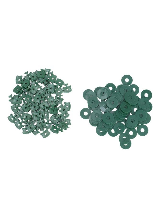 Thoraya - 100PCS Greenhouse Twist Clips Plastic Shading Fixing Clips with Washers for Greenhouse Insulation Bubble Netting Wrap - Image 1