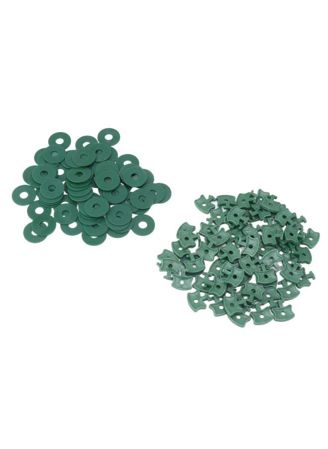 Thoraya - 100PCS Greenhouse Twist Clips Plastic Shading Fixing Clips with Washers for Greenhouse Insulation Bubble Netting Wrap - Image 1