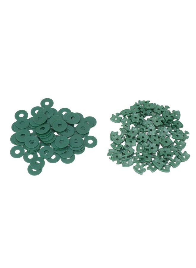 Thoraya - 100PCS Greenhouse Twist Clips Plastic Shading Fixing Clips with Washers for Greenhouse Insulation Bubble Netting Wrap - Image 1