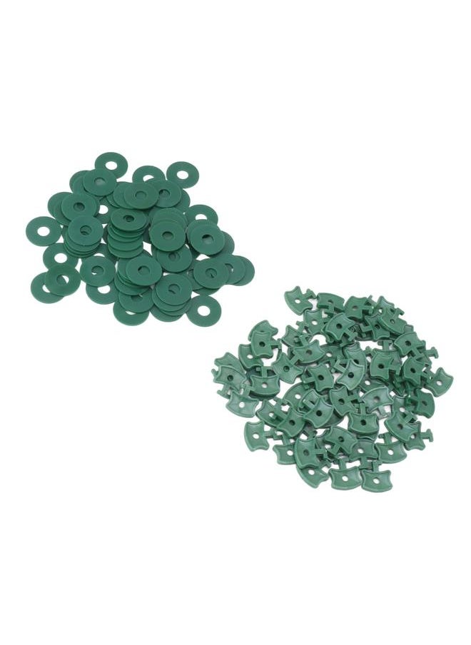 Thoraya - 100PCS Greenhouse Twist Clips Plastic Shading Fixing Clips with Washers for Greenhouse Insulation Bubble Netting Wrap - Image 1