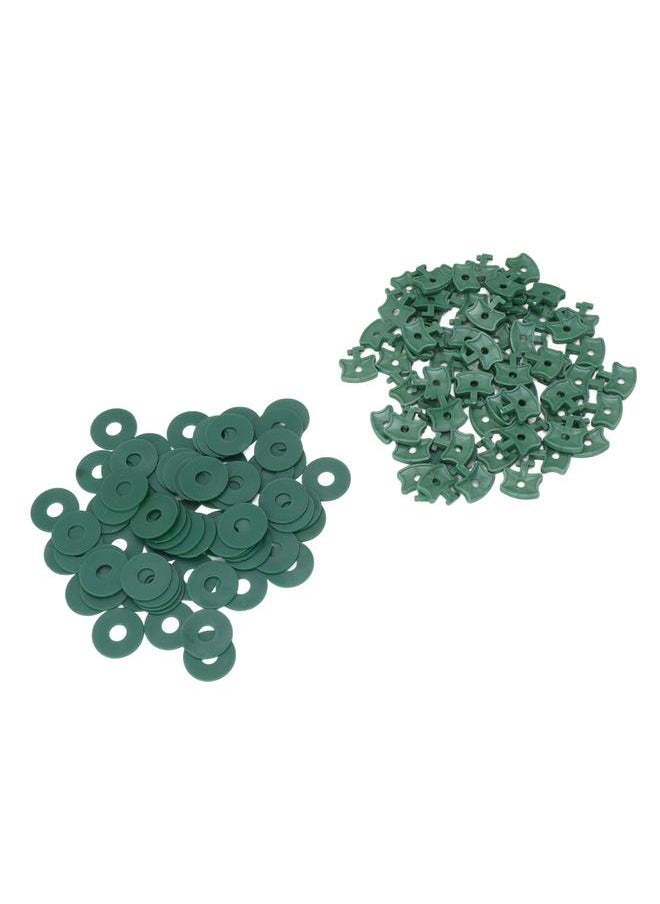 Thoraya - 100PCS Greenhouse Twist Clips Plastic Shading Fixing Clips with Washers for Greenhouse Insulation Bubble Netting Wrap - Image 1