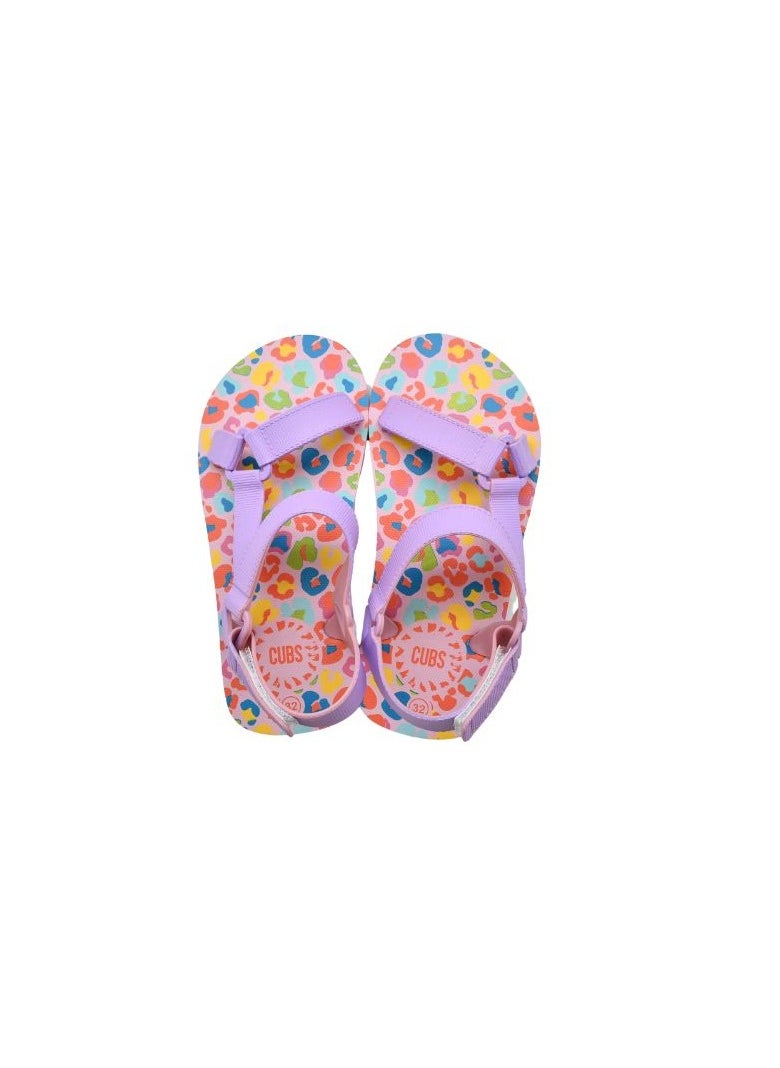 CUBS Purple Leopard Girls Sling CUBS Sandal 28  - Image 2