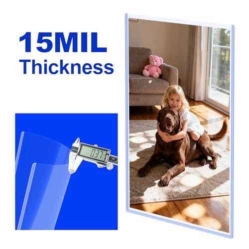 Comnge 25-Pack 8.5 x 11 Inch Document Toploaders - Premium Rigid Print Protector, Transparent Blue Top loaders, Hard Plastic Page Sheet Protectors for Birth Certificate, Photos, Artwork, Prints - Image 3
