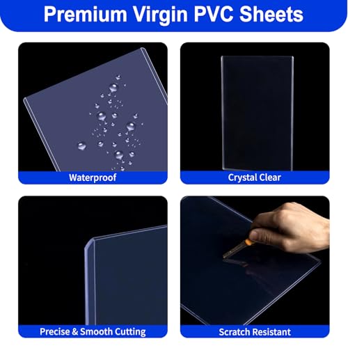 Comnge 25-Pack 8.5 x 11 Inch Document Toploaders - Premium Rigid Print Protector, Transparent Blue Top loaders, Hard Plastic Page Sheet Protectors for Birth Certificate, Photos, Artwork, Prints - Image 5